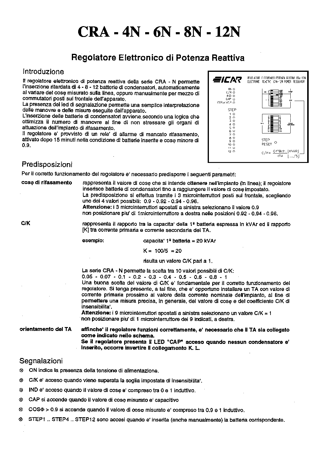 MANUALE D'USO CRA-6N