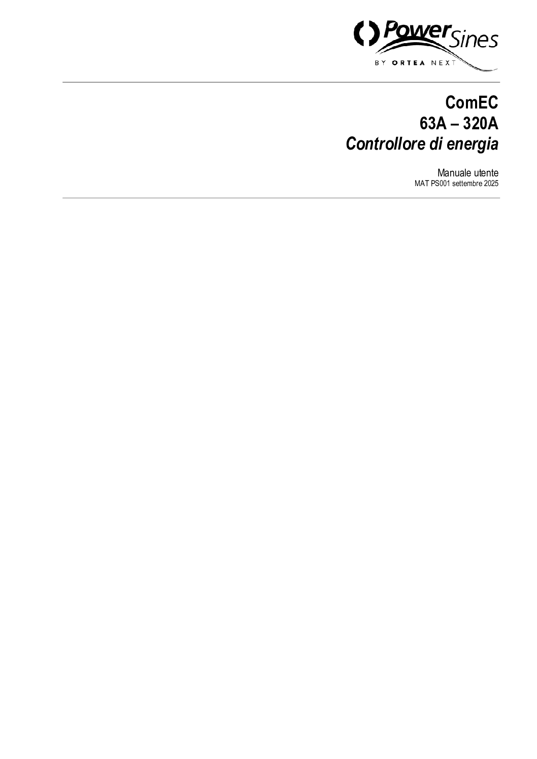 Manuale Utente Comec