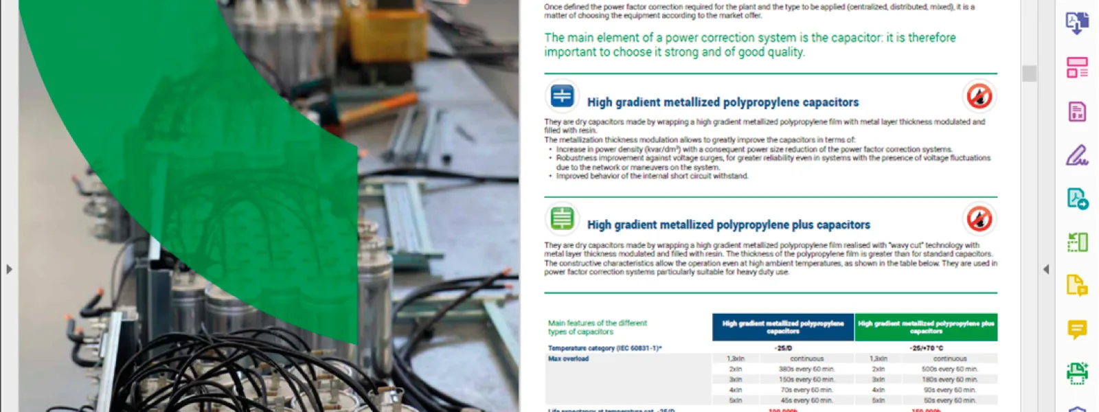 Compensation de phase BT: nuoveau catalogue en ligne