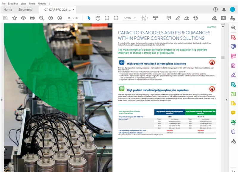 Compensation de phase BT: nuoveau catalogue en ligne