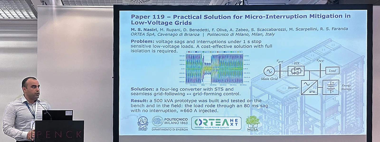 ORTEA AT ICHQP 2026 WITH A PRACTICAL SOLUTION AGAINST MICRO-INTERRUPTIONS IN LOW-VOLTAGE GRIDS